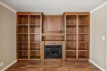 living room / quality built in bookcases