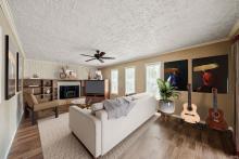 family room staged