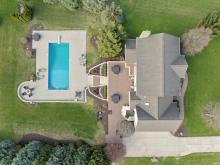 Aerial View of the Home and grounds