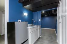 Kitchenette with mini frig and sink