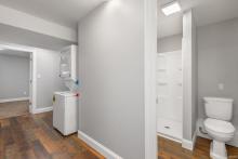 Lower Level hall with bath and laundry