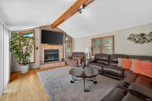 fam rm with gas log fireplace