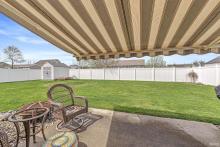 Patio with awning open