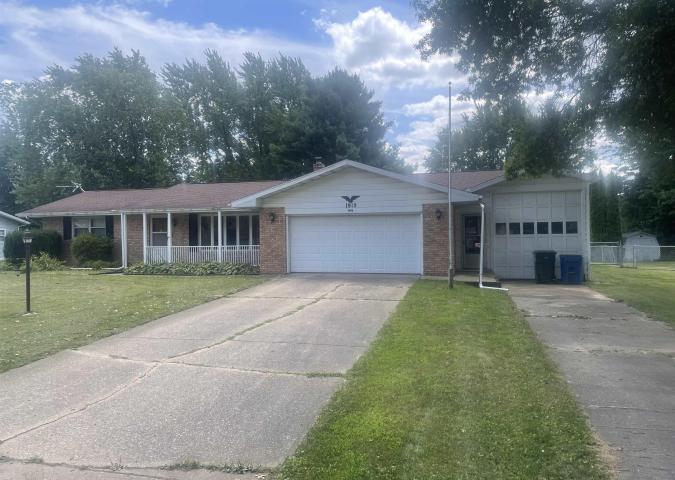 3 car attached garage
