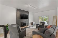 Wood burning fireplace